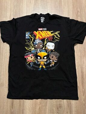 Funko X-Men '97 Graphic Tee - Black with Yellow, Blue, Red Accents